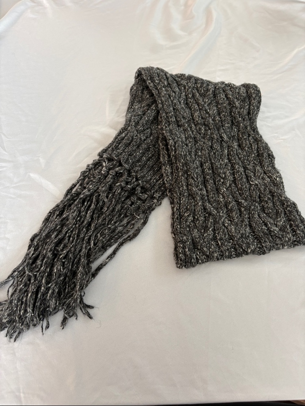 aerie Marled Charcoal Knit Scarf
